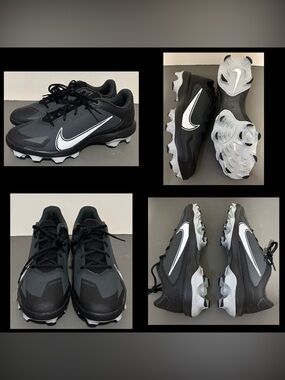 Nike Force Trout 8 Pro MCS Black & white Men's Baseball Cleats size NEW NO BOX!